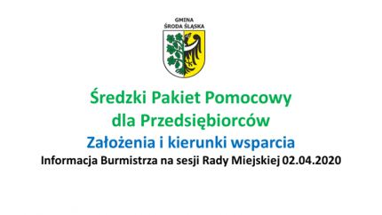 Burmistrz prezentuje Średzki Pakiet Pomocowy dla Przedsiębiorców (wideo)