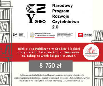 Biblioteka Publiczna w Środzie Śląskiej z dofinansowaniem na nowości wydawnicze
