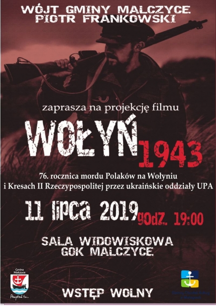 Projekcja filmu Wołyń w GOK w Malczycach - wstęp wolny