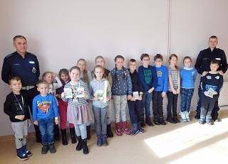 Średzka drogówka z wizytą u dzieci z Malczyc