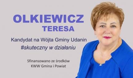 Teresa Olkiewicz - kandydat na wójta gminy Udanin