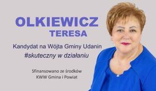 Teresa Olkiewicz - kandydat na wójta gminy Udanin