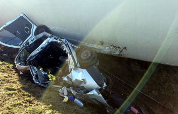 Tragiczny wypadek na autostradzie / fot. Komenda Wojewódzka Państwowej Straży Pożarnej we Wrocławiu