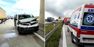 Zdarzenie drogowe na 116 km autostrady A4 / fot. OSP KSRG UJAZD GÓRNY