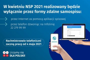 Narodowy Spis Powszechny Ludności i Mieszkań 2021- spisz się przez internet i infolinię