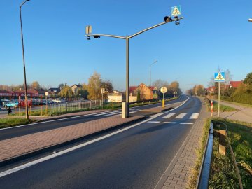 Przejście dla pieszych na ul. Legnickiej w Środzie Śląskiej przy wyjeździe w stronę Proszkowa / fot. UM