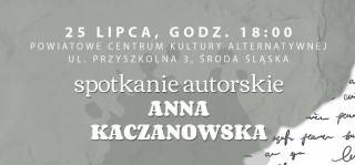 Spotkanie autorskie z Anną Kaczanowską