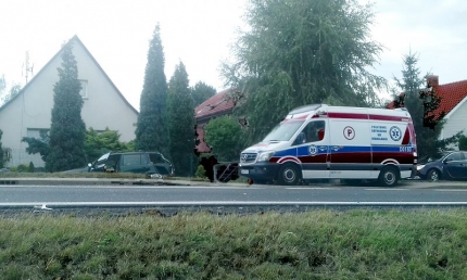 Wypadek na średzkiej obwodnicy. Jedna osoba poszkodowana