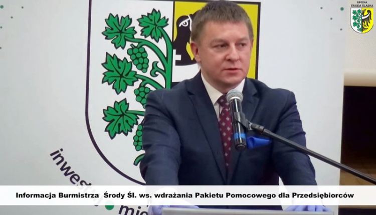 Informacja Burmistrza ws. wdrażania Pakietu Pomocowego dla Przedsiębiorców (wideo)