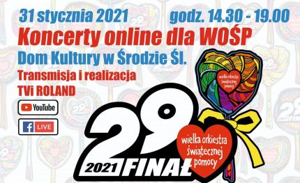 Koncerty online dla WOŚP w Domu Kultury w Środzie Śląskiej