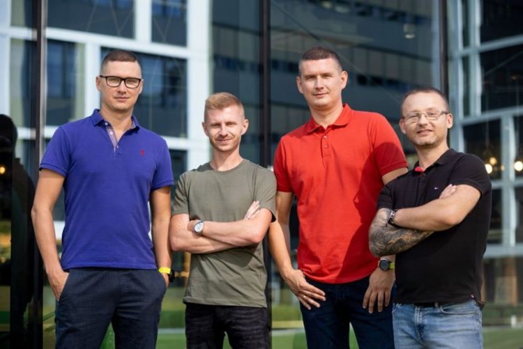 Założyciele Bidcar: Radosław Kopania, Mateusz Laska, Artur Kopania i Przemysław Wałasz