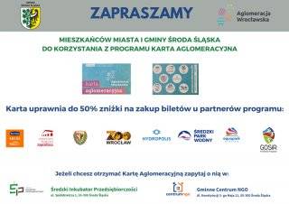 Gmina Środa Śląska zaprasza Mieszkańców do korzystania z Kart Aglomeracyjnych