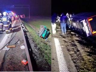 Wypadek koło Kostomłotów. Jedna osoba trafiła do szpitala