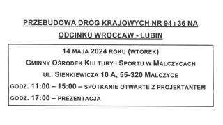 Spotkanie informacyjne dla mieszkańców Gminy Malczyce