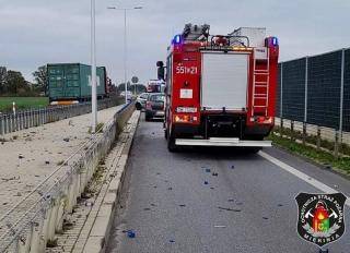 Wjechał w bariery na obwodnicy Miękini