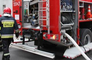 Pożar na stacji paliw w Środzie Śląskiej