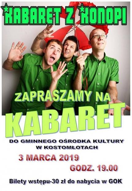 Kabaret z Konopi wystąpi w Kostomłotach