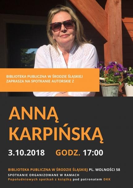 Spotkanie autorskie z Anną Karpińską