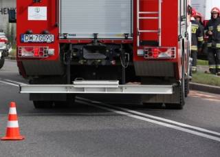 Wypadek koło stacji paliw w Środzie Śląskiej