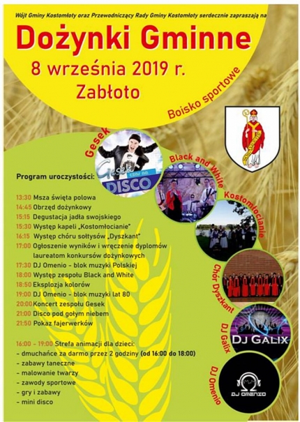Dożynki Gminy Kostomłoty 2019