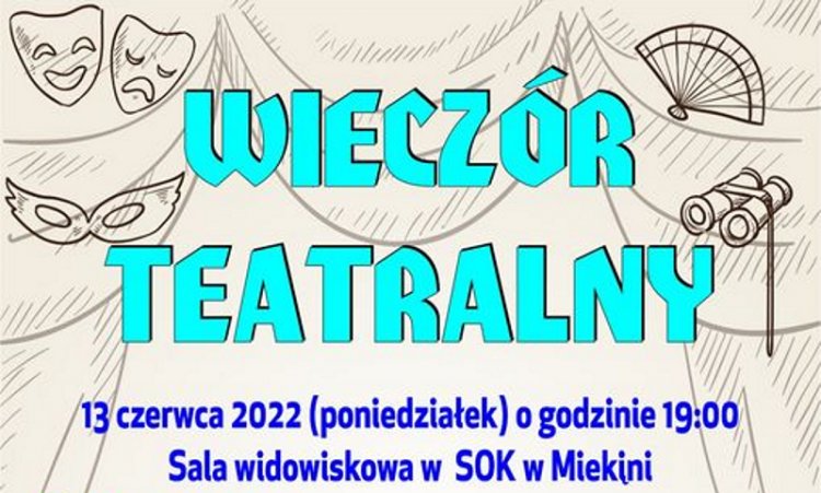 Wieczór teatralny w ośrodku kultury w Miękini