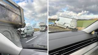 Kolizje na DK 94 / fot. czytelnik