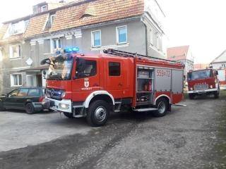 Pożar mieszkania w Kostomłotach