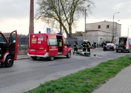 Wypadek w Malczycach. Poszkodowany motocyklista