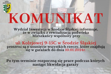 Komunikat Urzędu Miejskiego w Środzie Śląskiej