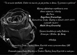 Kondolencje dla Pana Bogusława Krasuckiego