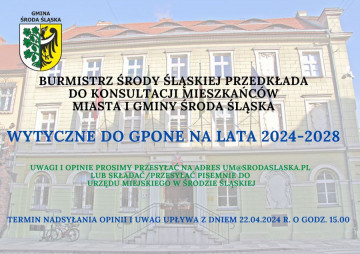 Konsultacje społeczne wytycznych do Gminnego Programu Ograniczania Niskiej Emisji na lata 2024-2028