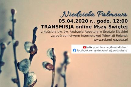 Zapraszamy na transmisję online niedzielnej mszy świętej