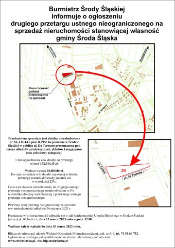 Informacja Burmistrza Środy Ślaskiej