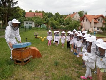 Zajęcia z pszczelarzem w Przedszkolu Publicznym nr 1 w Środzie Śląskiej