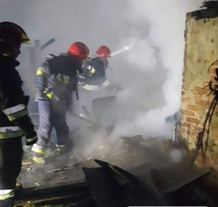 W Chomiąży spaliło się pomieszczenie gospodarcze