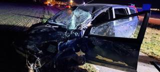 Zdarzenie drogowe w Lutyni / fot. Czytelnik