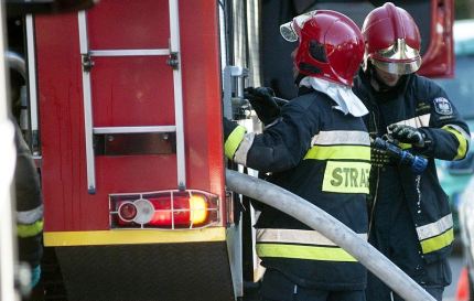 Pożar warsztatu samochodowego w Wichrowie