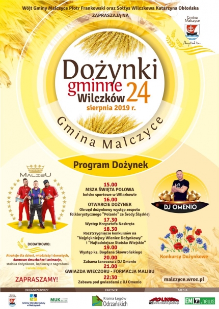 Dożynki Gminy Malczyce w Wilczkowie