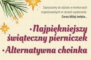 Coraz bliżej święta... Zapraszamy do udziału w powiatowych konkursach!