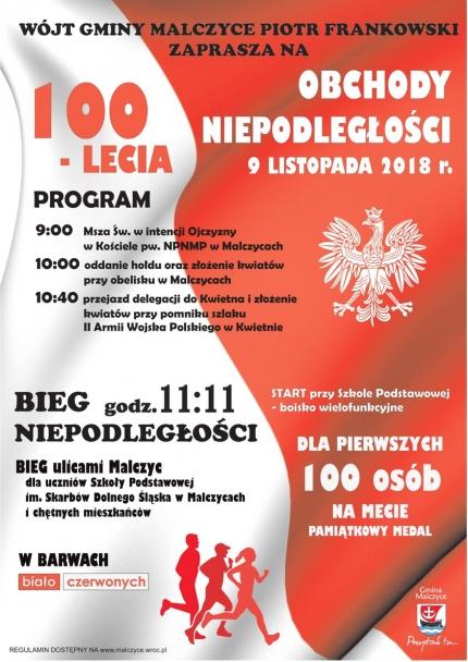 Obchody100-lecia Niepodległości w Malczycach