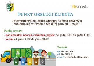 Punkt Obsługi Klienta FbSerwis - godziny otwarcia i kontakt