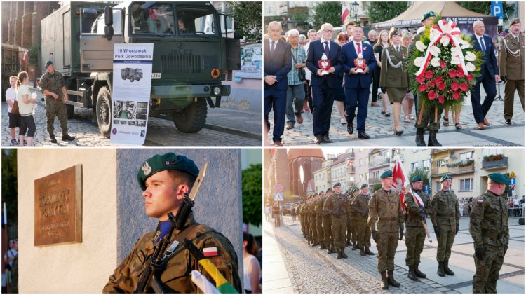 Uroczyste obchody Święta Wojska Polskiego w Środzie Śląskiej