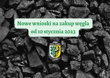 Wnioski na zakup węgla w nowym roku dla mieszkańców średzkiej gminy
