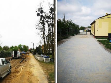 Trwa przebudowa drogi Miękinia-Klęka i budowa parkingu w Głosce