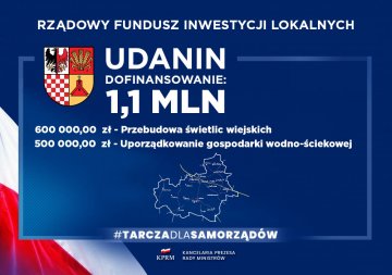 Gmina Udanin z 2 dotacjami z Rządowego Funduszu Inicjatyw Lokalnych!
