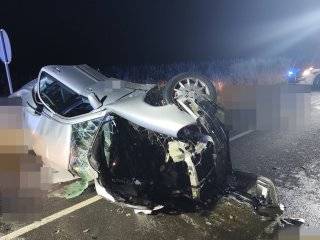 Tragiczny wypadek na drodze relacji Piersno - Cesarzowice / Fot. KPP w Środzie Śląskiej