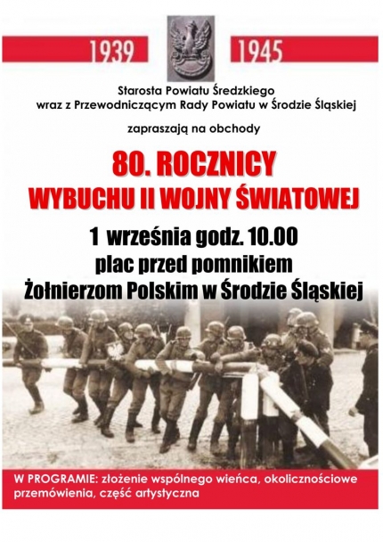 Wkrótce rocznica wybuchu II wojny światowej. Uczcijmy ten dzień wspólnie