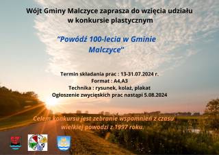 Konkurs plastyczny „Powódź 100-lecia w Gminie Malczyce”