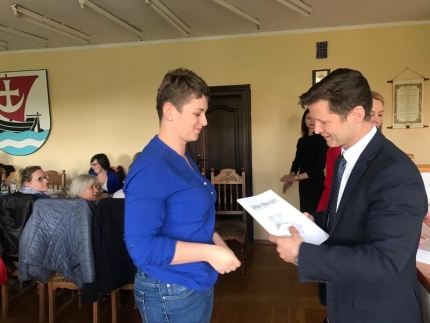 Uroczyste wręczenie zaświadczeń sołtysom i członkom rad sołeckich w gminie Malczyce