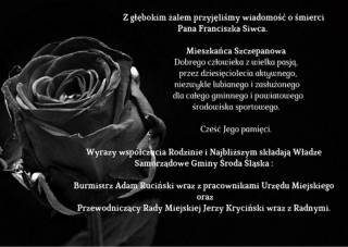 Kondolencje od Władz Gminy Środa Śląska